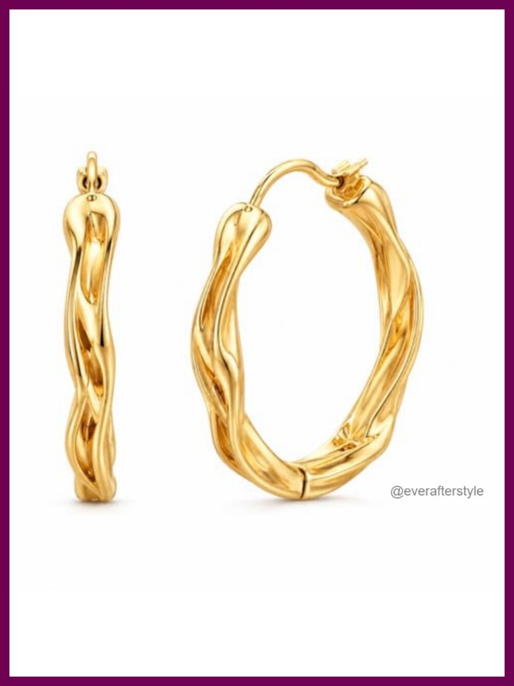 14k Gold Plated Twisted Huggie Hoop Earrings for Women 10mm Small Mini